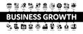 Business Growth And Management Minimal Infographic Banner Vector