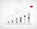 Business growth or progress or success concept illustration background. Royalty Free Stock Photo