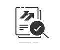 Business growth report audit data analysis icon line stroke outline vector, thin linear statistics progress document review Royalty Free Stock Photo