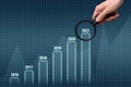 Business growth research concept in 2021 and earlier Royalty Free Stock Photo