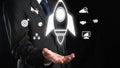 Business growth and startup launch concept EIDE Royalty Free Stock Photo