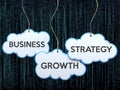 Business growth strategy on cloud banner