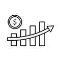 Business growth Vector Icon which can easily modify or edit Royalty Free Stock Photo