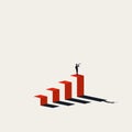 Business growth vision and strategy vector concept. Symbol of ambition, motivation and success. Minimal illustration Royalty Free Stock Photo