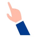 Business hand cursor icon, flat style