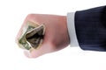 Business hand holding cash Royalty Free Stock Photo
