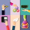 Business hands icons Royalty Free Stock Photo
