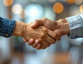 Business Handshake Agreement Between Two Professionals in Modern Office Setting Royalty Free Stock Photo