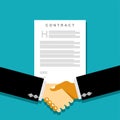 Business handshake and business contract agreement concept. Business partnership.