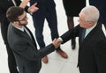 Business handshake and business people conce Royalty Free Stock Photo