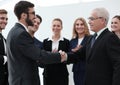 Business handshake and business people conce Royalty Free Stock Photo