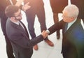 Business handshake and business people conce Royalty Free Stock Photo