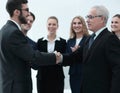 Business handshake and business people conce Royalty Free Stock Photo