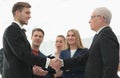 Business handshake and business people conce Royalty Free Stock Photo