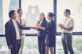 Business handshake and business people. Royalty Free Stock Photo