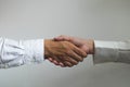 Business handshake. Business people shaking hands, finishing up a meeting,Success agreement negotiation Royalty Free Stock Photo