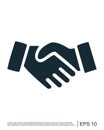 Business handshake / contract agreement flat vector icon for apps and websites Royalty Free Stock Photo