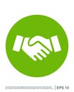 Business handshake / contract agreement flat vector icon for apps and websites Royalty Free Stock Photo