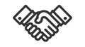 Business handshake, contract agreement flat vector icon for apps and websites Royalty Free Stock Photo