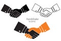 Business handshake. contract agreement flat vector icon for apps and websites Royalty Free Stock Photo