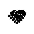 Business Handshake, Contract Agreement Flat Vector Icon Royalty Free Stock Photo