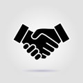 Business handshake contract agreement flat vector with a soft shadow