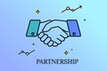 Business handshake, Contract agreement Partnership concept