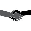 Business handshake contract friend agreement flat vector icon for apps and websites Royalty Free Stock Photo