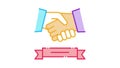 business handshake deal Icon Animation