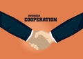 Business Handshake of Different Ethnicity Vector Illustration