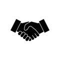 Business handshake. Handshake icon vector. contract agreement. Trust icon vector. Deal. Done. partnership icon