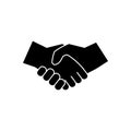 Business handshake. Handshake icon vector. contract agreement. Trust icon vector. Deal. Done. partnership icon Royalty Free Stock Photo