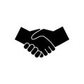 Business handshake. Handshake icon vector. contract agreement. Trust icon vector. Deal. Done. partnership icon