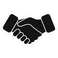Business handshake icon simple vector. Affection people Royalty Free Stock Photo