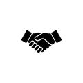 Business handshake icon. Vector Royalty Free Stock Photo