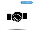 Business handshake icon. vector illustration. Royalty Free Stock Photo