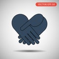 Business handshake icon.vector illustration.eps 10. Royalty Free Stock Photo