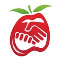 Business handshake logo