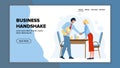 Business Handshake Man And Woman Partners Vector Royalty Free Stock Photo