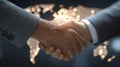 Business handshake partnership agreement global collaboration network Royalty Free Stock Photo