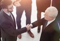 Business handshake and business people conce Royalty Free Stock Photo