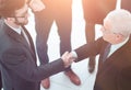 Business handshake and business people conce Royalty Free Stock Photo