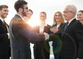 Business handshake and business people conce Royalty Free Stock Photo