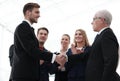 Business handshake and business people conce Royalty Free Stock Photo