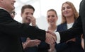 Business handshake and business people conce Royalty Free Stock Photo