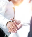 Business handshake and business people. Business concept. Royalty Free Stock Photo