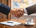 Business Handshake Between Professionals in Office Setting Royalty Free Stock Photo