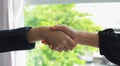 Business handshake. Two businessmen reaching an agreement and making a deal Royalty Free Stock Photo