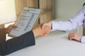 Business handshake. Two businessmen reaching an agreement and making a deal Royalty Free Stock Photo