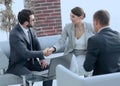 Business handshake women with the client